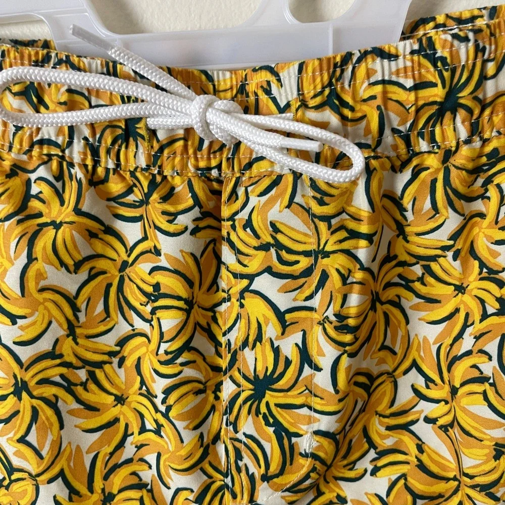 Original Use Mens Banana Print Swim Trunks Yellow 5